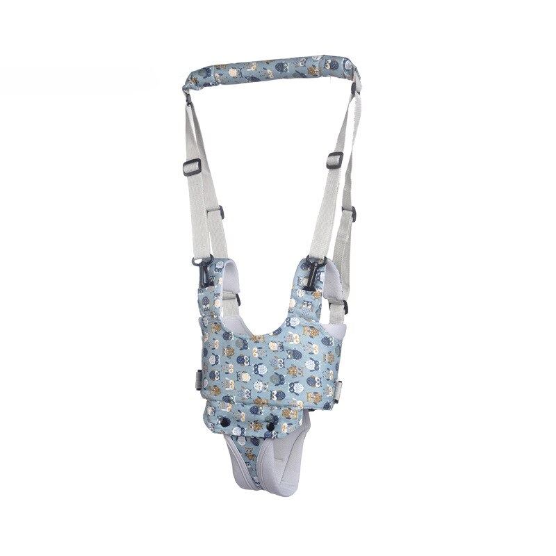 Loopstoeltje Riem Peuter Harness Assistant Rugzak Zuigeling Leren Wandelen Sling Riem Anti-Val Anti-Verloren Voor 8-24Months: Grey-blue