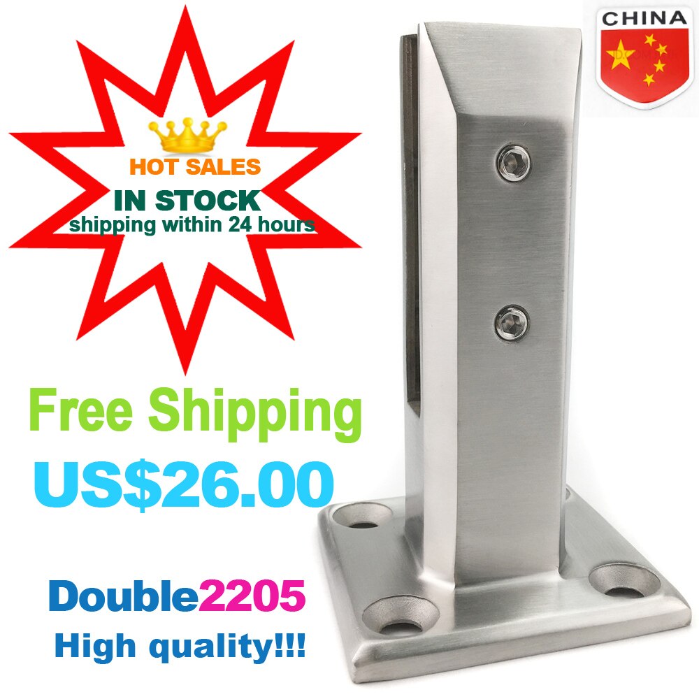 YL Double 2205 sales frameless glass railing swimming pool fence stainless spigot