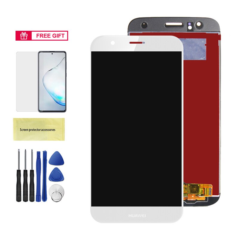 opprinnelig 5.5 '' skjerm til huawei  g8 gx8 lcd-skjerm berøringsskjerm digitaliseringsenhet med ramme til huawei  g8 rio -l01 l02 l03: Hvit uten ramme
