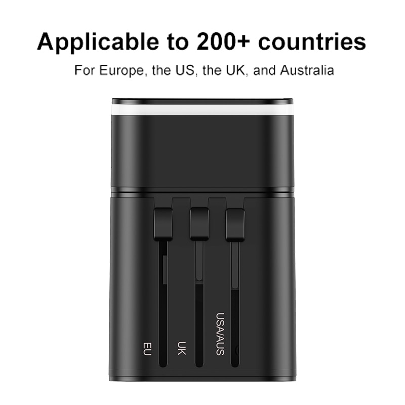 Baseus Quick Charge 3.0 International Travel USB Charger Power Adapter PD QC3.0 Fast Charging Wall Plug Socket For UK/EU/AU/US