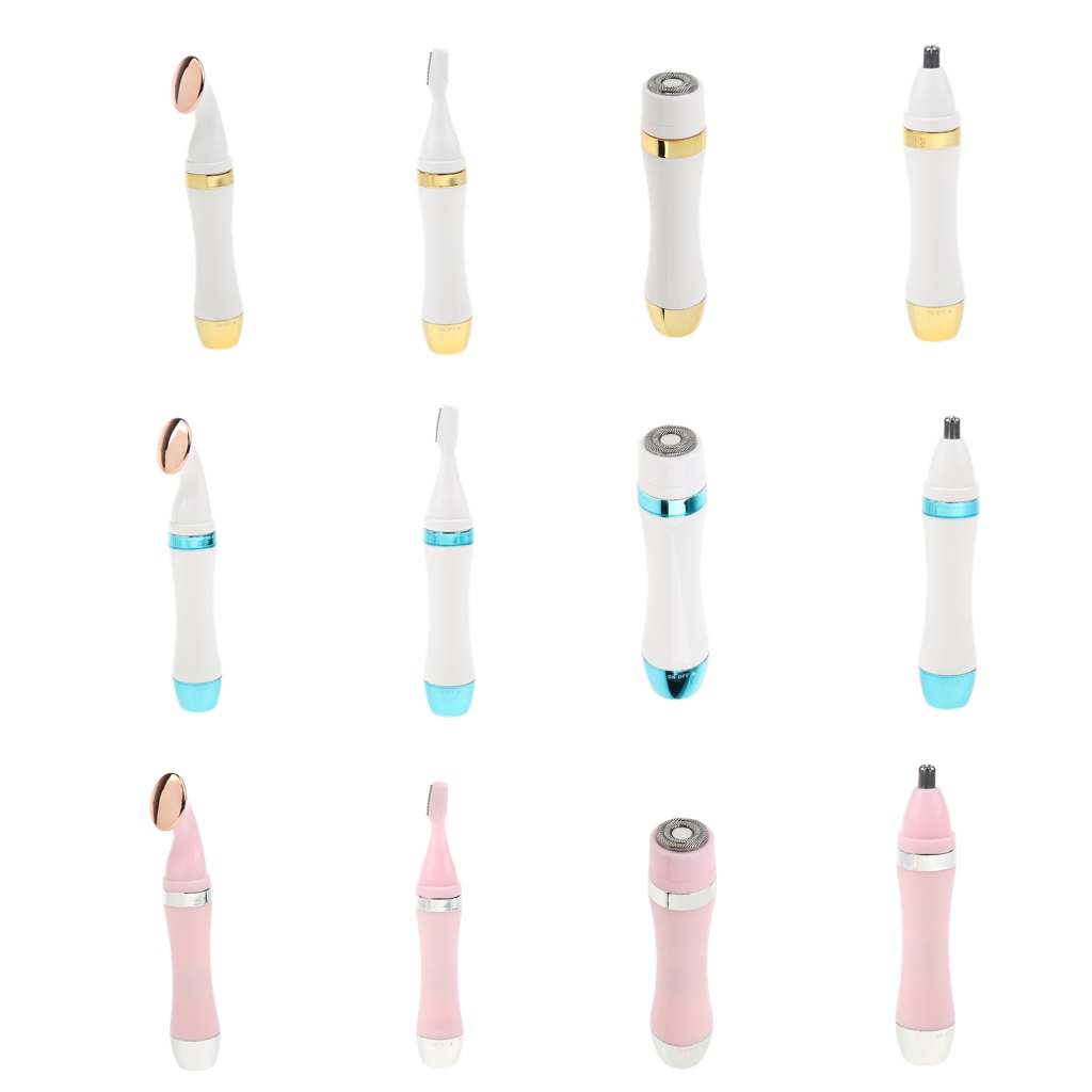 Épilateur électrique imperméable pour femmes, rose, or, bleu, pour le visage, le nez, les aisselles, les jambes