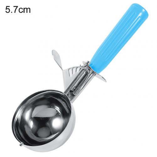Stainless Steel Ice Cream Scoops with Plastic Handle Fruit Mash Spoon Ice Cream Ball Scoop Ice Cream Spoons Kitchen Tool: 57mm
