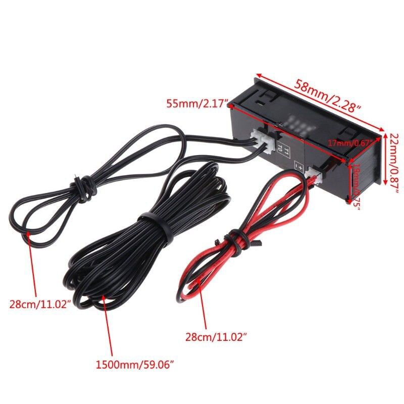 12V 3 w 1 termometr zegar pojazd samochodowy mini zegarek praktyczne artykuły motoryzacyjne wykończenie wnętrza zegar samochodowy woltomierz zegarek dla Ca