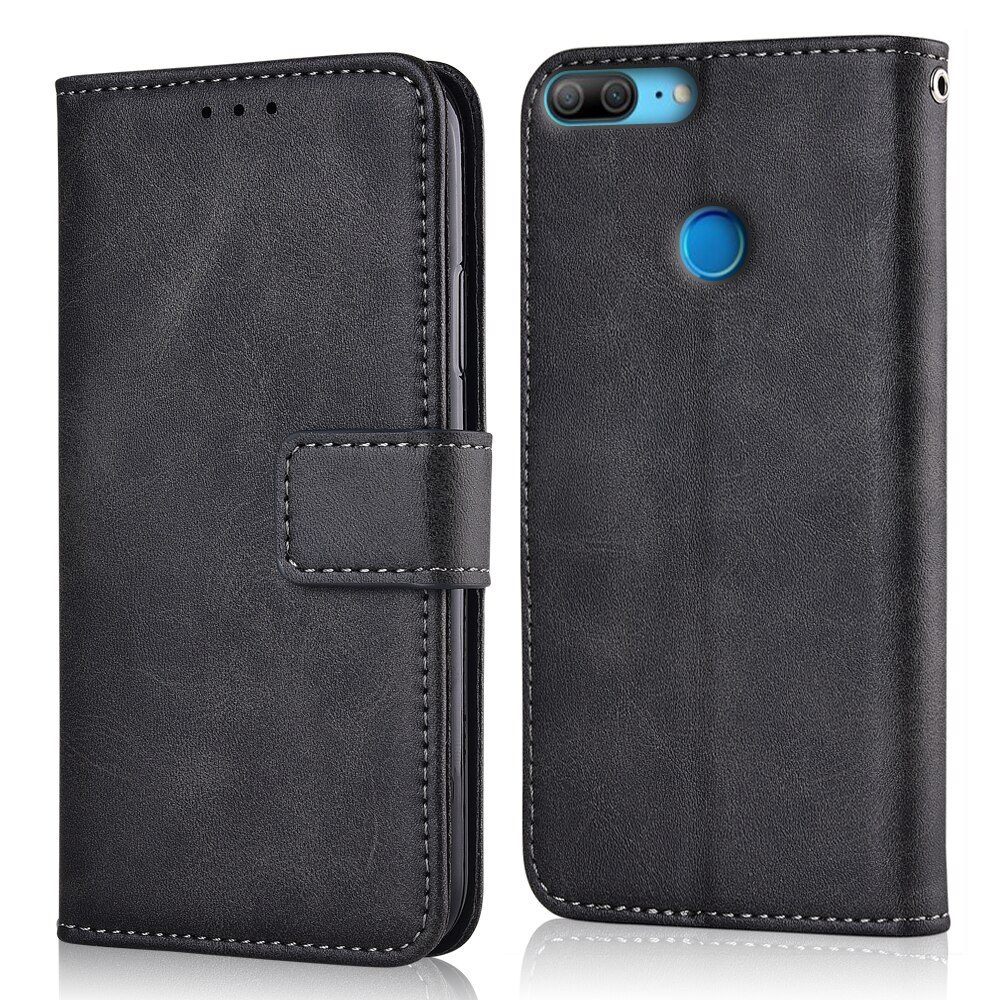 For On Huawei Honor 9 Lite LLD-L31 5.65'' Cover Honor 9 Lite LLD-L31 5.65'' Cover Wallet Case For Huawei Honor 9Lite Case: niu-Dark Grey