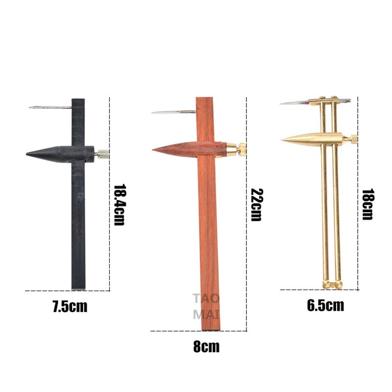 Herramientas de cerámica fina, pinzas de medición, herramientas de dibujo circular de cerámica de cobre, plástico y madera, usadas para hacer tabletas redondas de arcilla