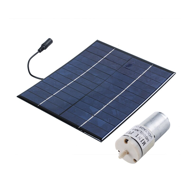 DC 6V Mini Air Pump Motor with 12V 5.2W Mini Solar Panel Polycrystalline Solar Cells Silicon Epoxy Solar DIY Module