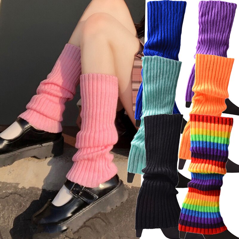 Mallas gruesas de punto para mujer, medias largas de lana, cálidas y gruesas, para Otoño e Invierno