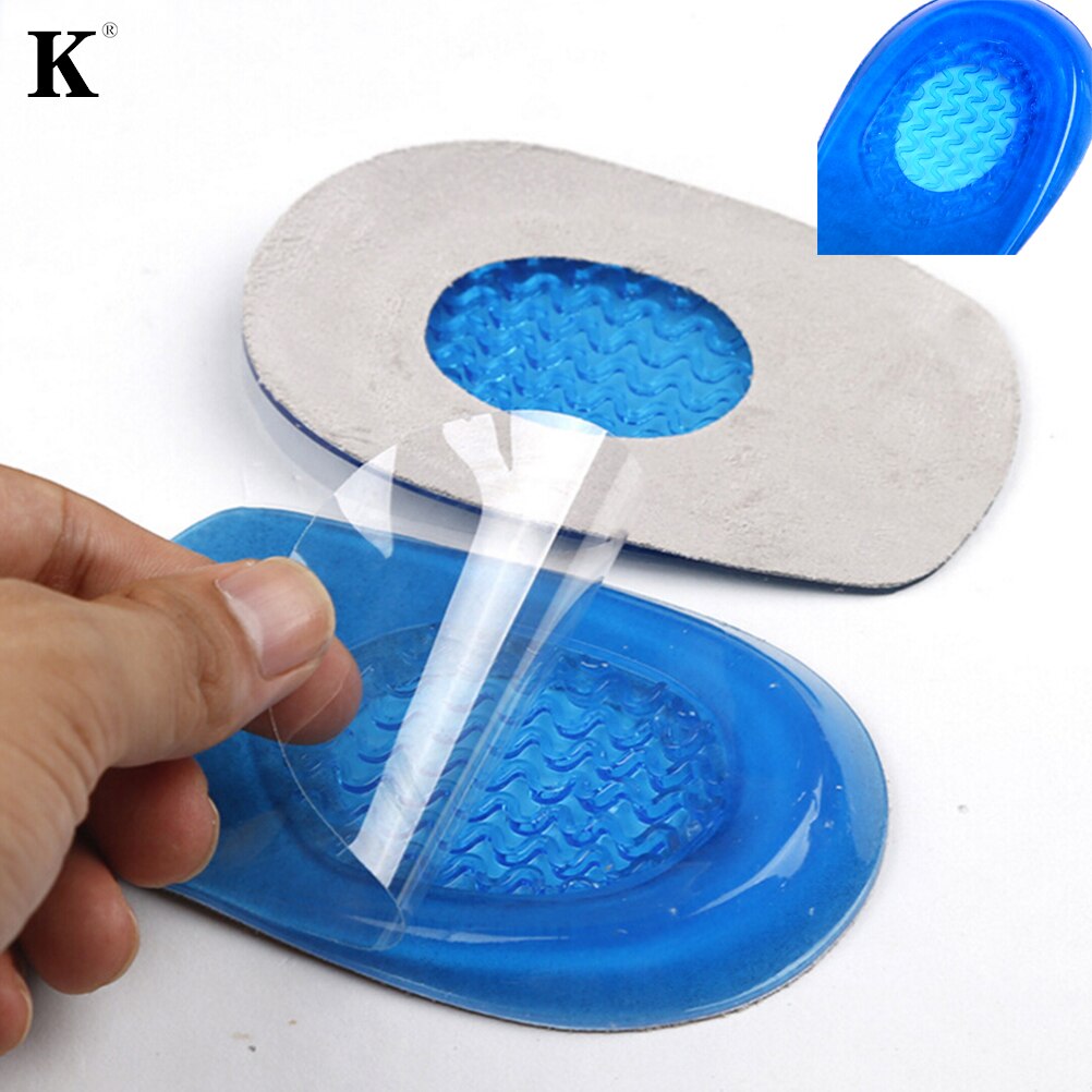 Silicon Gel Insoles Back Pad Heel Cup for Calcaneal Pain Health Feet Care Support spur feet cushion silica pads