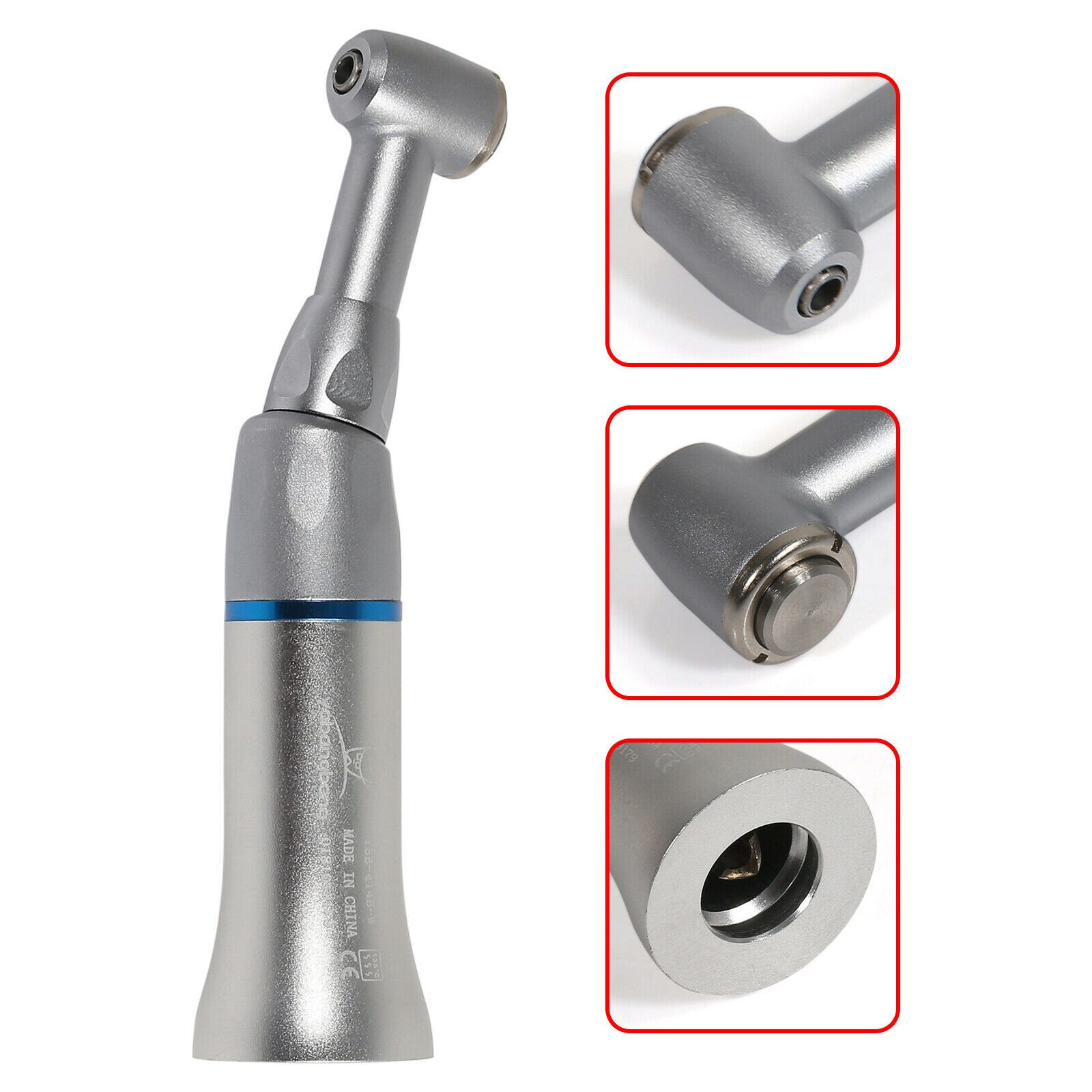 Micromotor eléctrico MARATHON para laboratorio Dental, 35K RPM, recta de velocidad lenta contraángulo de pieza de mano/10 taladros de fresas/100 tazas de pulido: Contra Angle