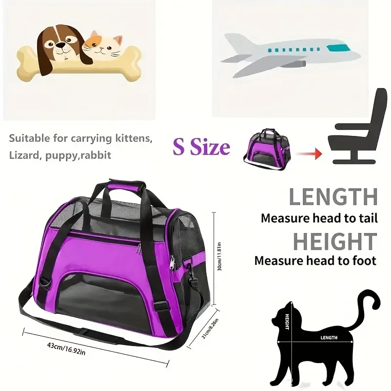 Tragbare Hund Katze Tragetasche Haustier Welpen Reisetaschen Atmungsaktive Gittergewebe Kleine Hund Katze Hunde draussen Zelt Träger Ausgehende Haustiere Handtasche