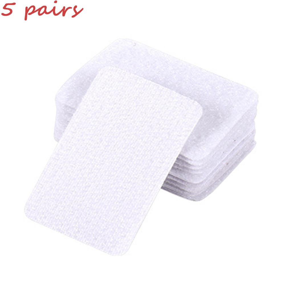 5 Pairs Non-Slip Rug Grippers Self Adhesive Carpet Anti Skid Corners Pad Sofa Cushion Anti Curling Double-sided Magic Sticker: white