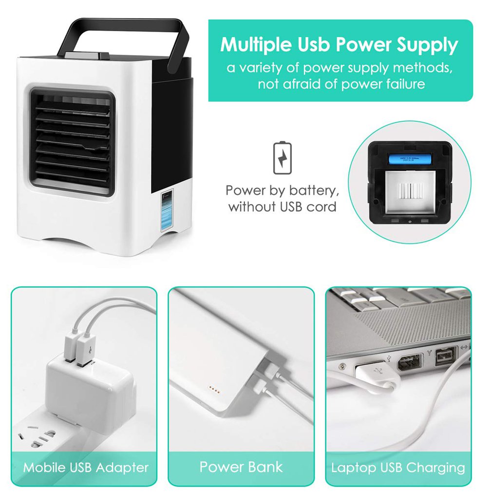 Dormitory Home Office Usb Electric Fan Air Cooler Portable Usb Mini Air Conditioning Fan Air Cooler
