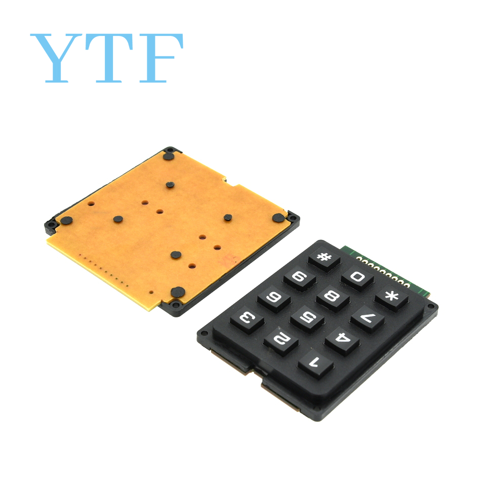 Módulo de teclado de matriz 4X3 12key 4X4 Use Key PIC AVR Stamp Sml 4*4 3*4 interruptor de teclas de plástico para controlador Arduino