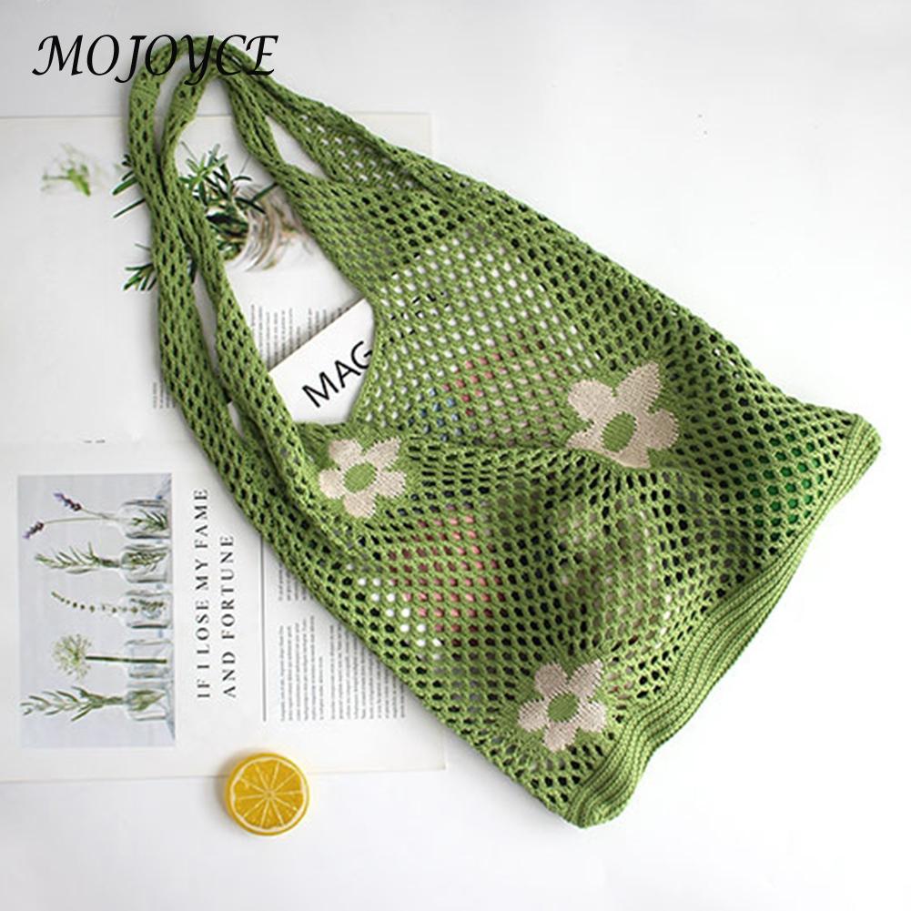 Draagbare Bloem Winkelen Mesh Netto Zak Fruit Opslag Milieuvriendelijke Weven Handtassen Groente Opslag Herbruikbare Opvouwbare Vrouwen Tassen