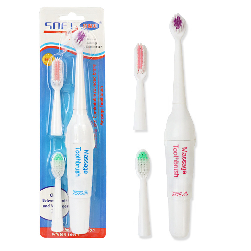 Sonic Electric Toothbrush Waterproof Soft Hair Tooth Brushes Large Button Smart Toothbrush Home Battery Toothbrush