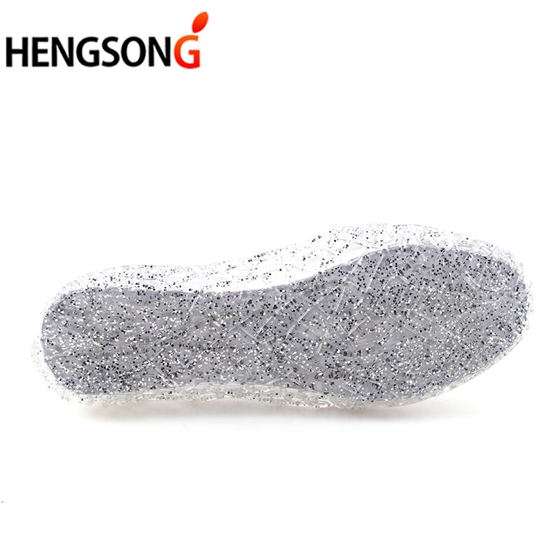 Clear Jelly Schoenen Womens Jelly Sandalen Zomer Plastic Schoenen Vrouw Mesh Platte Hollow Out Meisje Sandalias Sapatos