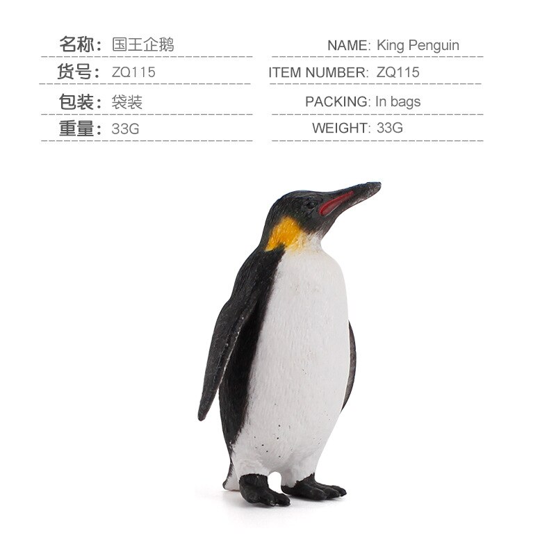 7-style Arctic Animal Simulation Model Penguin Polar Bear Mini Animal Puppets Model PVC Educational Toys for Children: ZQ115