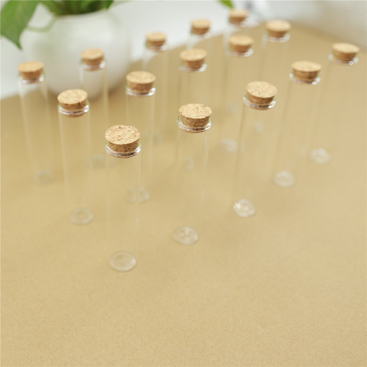 50 pçs/lote mini garrafa de vidro 22*100mm 25ml tubo de teste rolha cortiça spice garrafas recipiente pequeno diy frascos frascos frascos garrafas minúsculas vidro