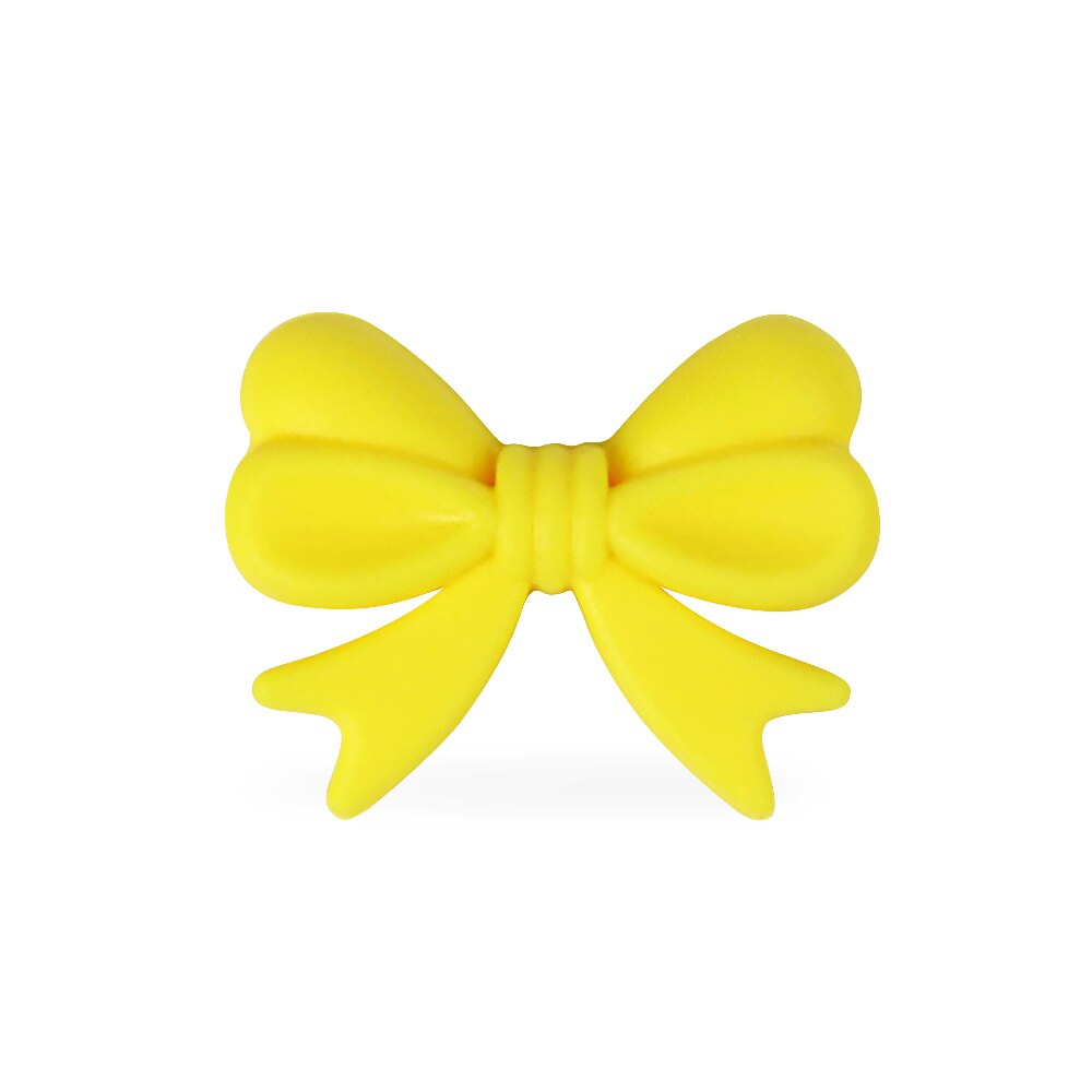 *20 st tecknade silikonpärlor bpa gratis fluga barnmatskvalitet tandningshalsband diy bowknot tuggbar barnbarns tandning: F011