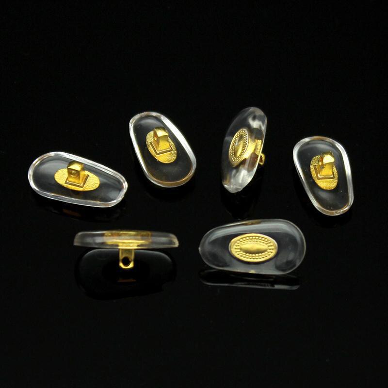5Pairs Adhesive Silicone Nose Pads Glasses Nose Pads Non-slip White Gold Thin Nosepads For Glasses Eyeglasses Sunglasses