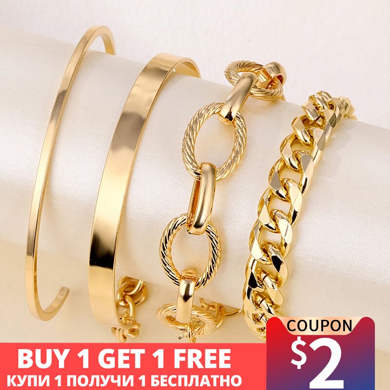 Cuban Link Kette Armband - Punk Gothic Skelett Hand - Verstellbares Manschetten Schmuck für Herren Damen