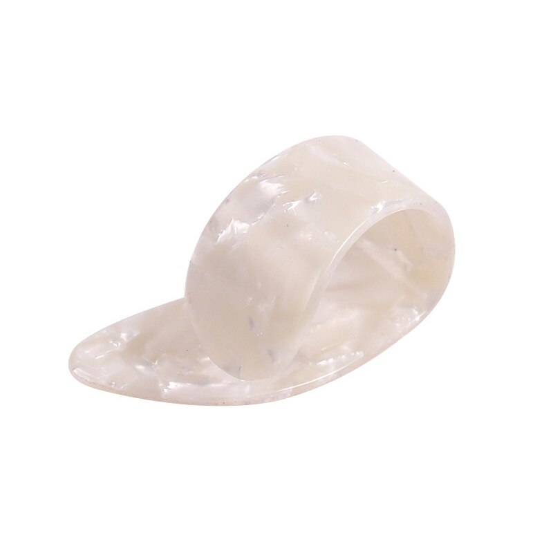 1/3 Uds. Púas de guitarra para dedo pulgar, mediador de celuloide, púas para guitarra, bajo, guitarra acústica, accesorios para guitarra eléctrica: Blanco