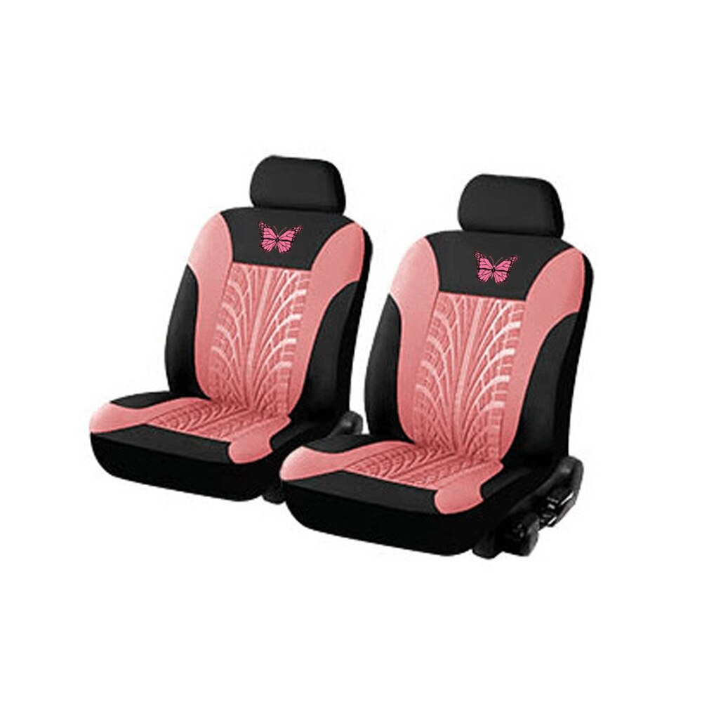 Funda de protección de coche para asiento de coche, de mariposa Universal para las cuatro estaciones, 9 Uds.: Pink 2pcs
