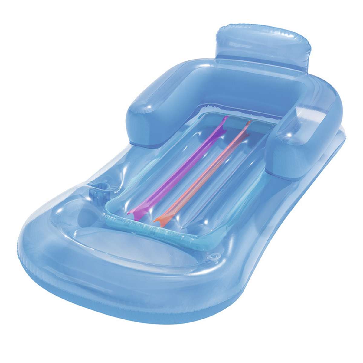 Uppblåsbar flytande rad strand simma luftmadrass pool flyter flytande lounge sovplats för vattensport fest 161 x 84cm