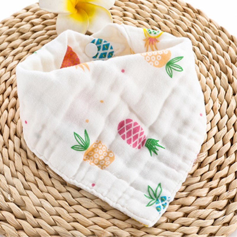 Muslin Baby Slabbers - Cartoon Dierenprint - Katoen Bandana Smock - Unisex Baby Spuugdoekjes