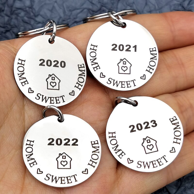 Home Keychain Memories Keyring Sweet Home Housewarming Realtor Closing House Keyring Moving In