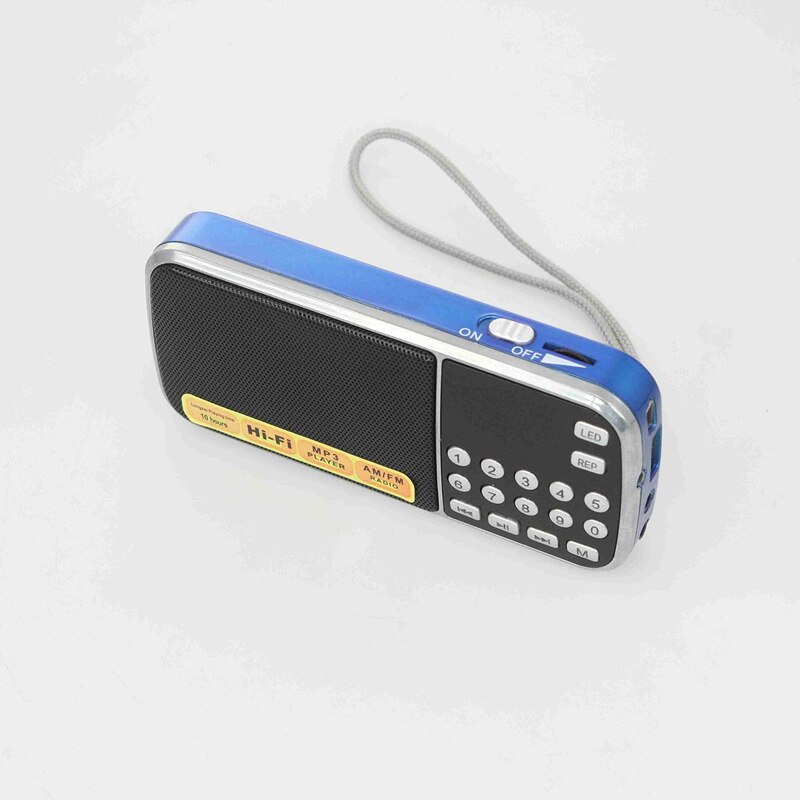 L-088 Mini MP3 Muziekspeler Luidspreker Met Led Zaklamp Auto Scan Fm Radio Ontvanger Ondersteuning Tf/Sd/Usb
