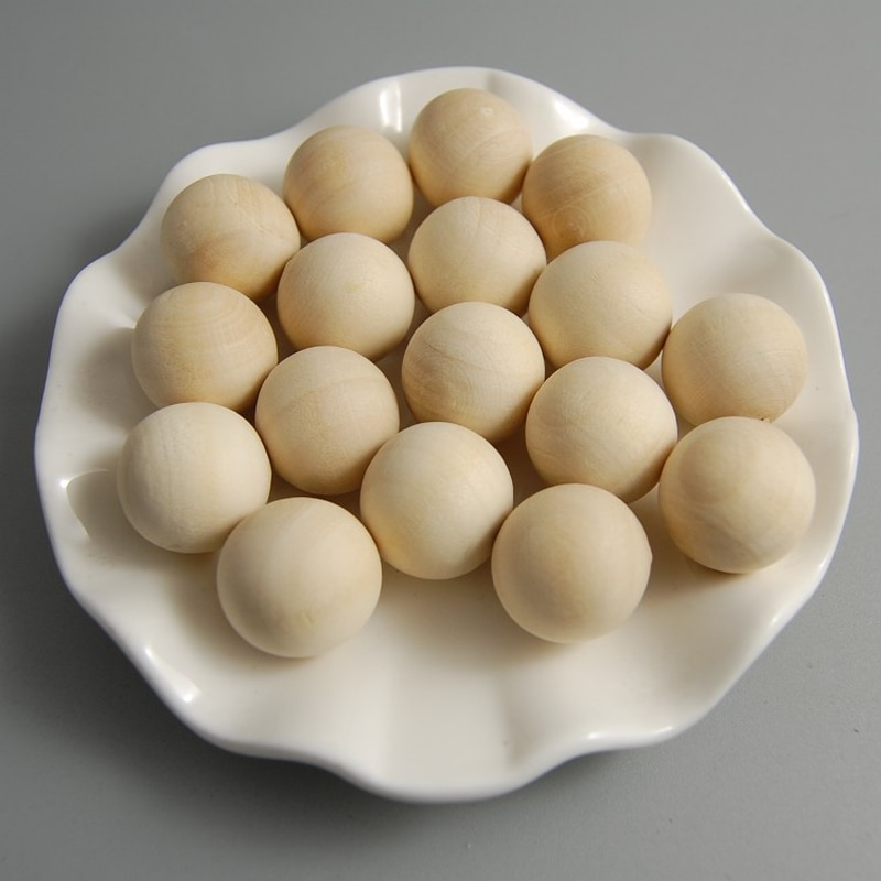 DIY Natural Ball Round Spacer Wood Beads Eco-Friendly Lead-Free Natural Color Wood Jewelry Wooden Beads Jewelry Making No Hole