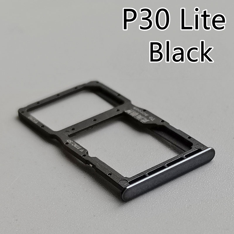 Mikro SD Karte Tablett Für Huawei P30 Lite SIM Karte Tablett Slot Sockel Halfter Adapter Ersatz Für Huawei P30 Profi VOG-L29 L09 L04: P30 Lite-Schwarz