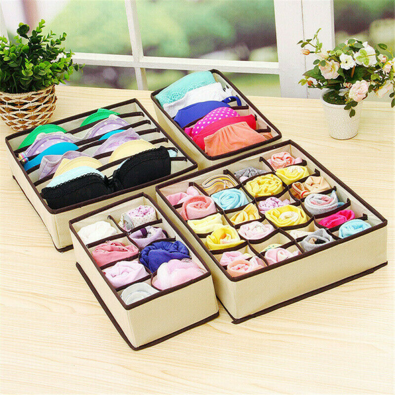 Unterwäsche Bh Socken Krawatten Schublade Lagerung Organizer Boxen Wandschrank Teiler Ordentlich
