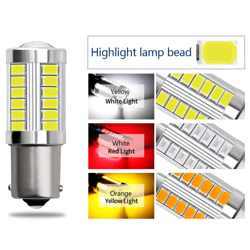 2 Stuks Auto Licht Signaal Lamp 1156 BA15S P21W Led Led Turn Remlicht Achterlicht Led Auto Achter Reverse lamp Signal Light Led Lamp