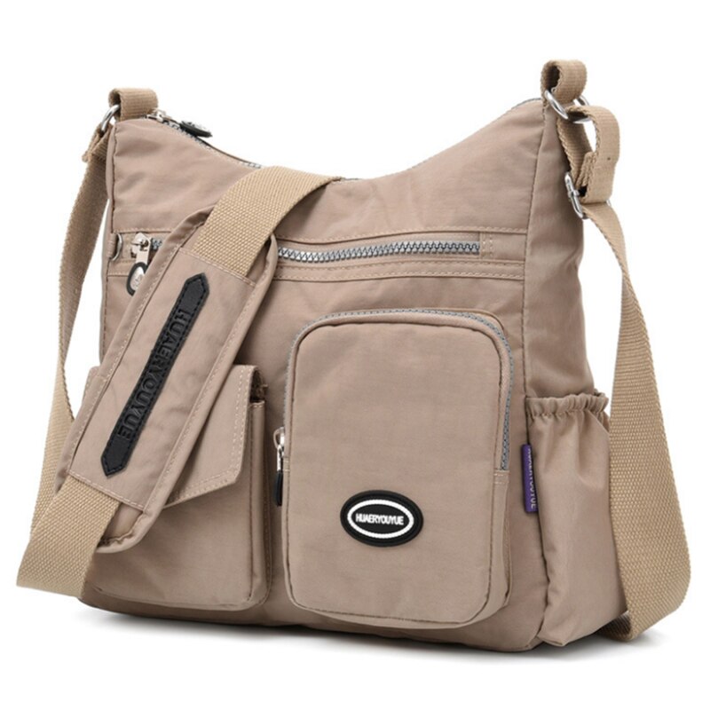 Handtasche, damen-umhängetasche, damen-schultertasche, messenger bag, wasserdichte nylon-geldbörse, haupttasche: Beige