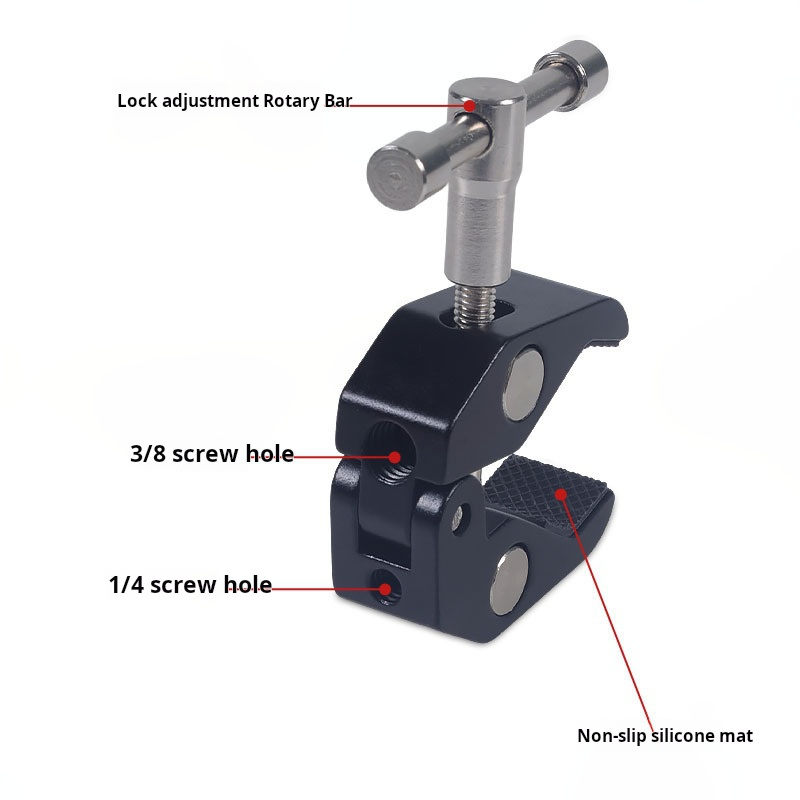 Photography equipment multi-functional clamp metal fixed clamp SLR camera magic arm monster large crab claw clip