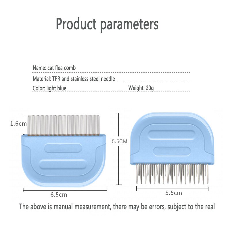 Pet products cat comb flea removal comb stainless steel needle comb hairdressing comb hair opening knot cat products