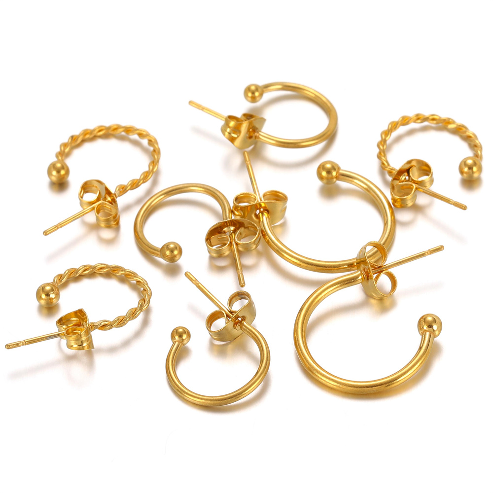 SUNNYCLUE 1 Doos 30 Sets 18K Vergulde Sluitingen Toggle T-Bar en O-Ring Links OT End Rvs voor Sieraden Maken Connectors DIY Ambachten Ketting Armband