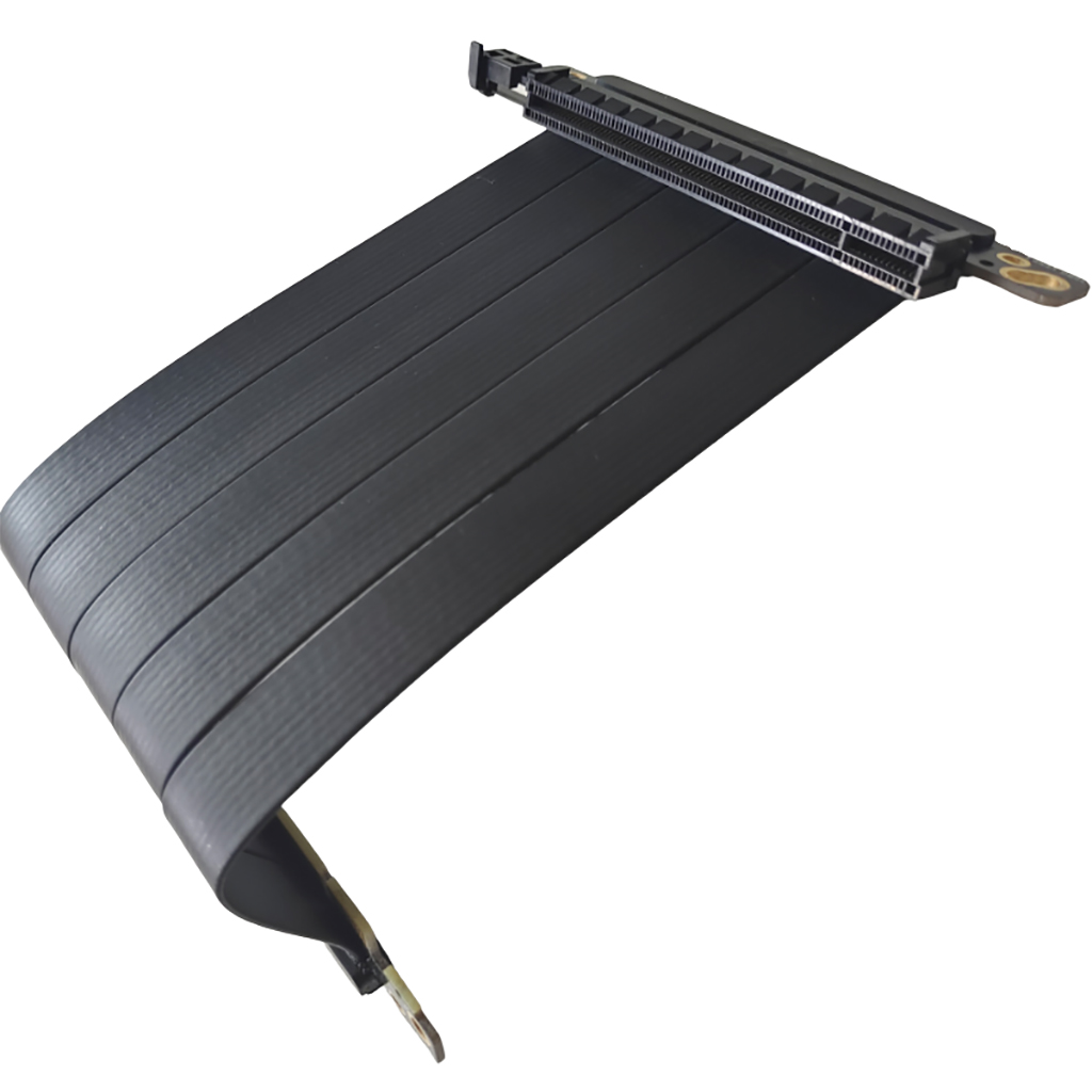 PCIe 4.0 x16 Riser Cable Double Reverse Graphics Card Extension Cord Silver-plated Cable PCI-E Gen4 32GBS GPU ITX PC Connector