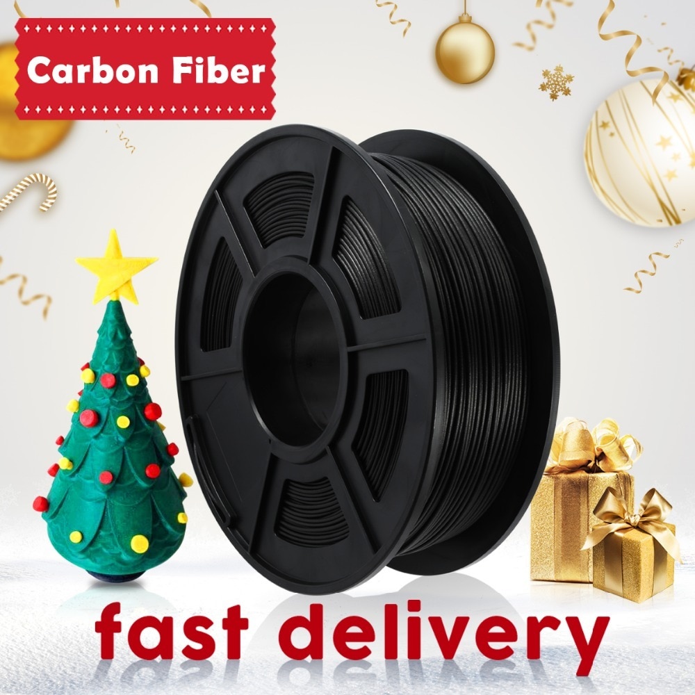 Newest PLA Carbon Fiber Filament For 3D Printer 1.75mm Good For DIY Dooling Kids Painting Filament 1KG/2.2LBS