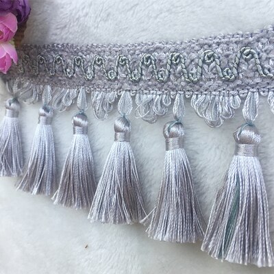Aiboully 1m europese gordijnkant decoratieve accessoires hangende kralen kwast high-end woondecoratie gordijnaccessoires: En