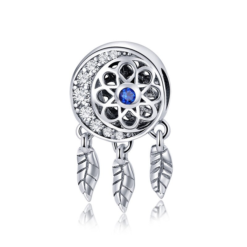 BISAER 925 Sterling Silver Beads Dreamcatcher Charms Dream catcher Beads Fit Charm Silver 925 Bracelet Vintage Jewelry ECC330: ECC718