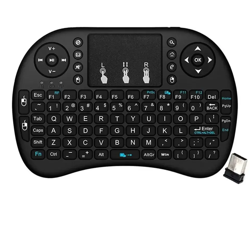 Drahtlose Mini-Tastatur, Flugmaus, 2,4 G, großes Touchpad, digitaler Computer, Trockenbatterie, USB-Aufladung, Dual-Purpose-Tastatur: Default Title