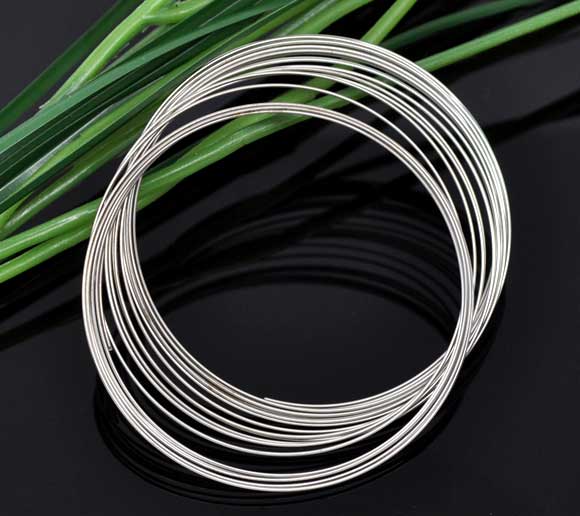 DoreenBeads 200 Loops Alambre de memoria para cuentas para pulsera 55mm (B09062), yiwu