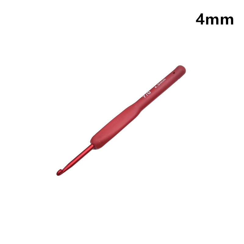 Ganchos para tejer suéter, manualidades hechas a mano, herramientas de costura, gancho de ganchillo rojo tulipán de aluminio, mango esmerilado, ganchillo de silicona TPR: Marfíl