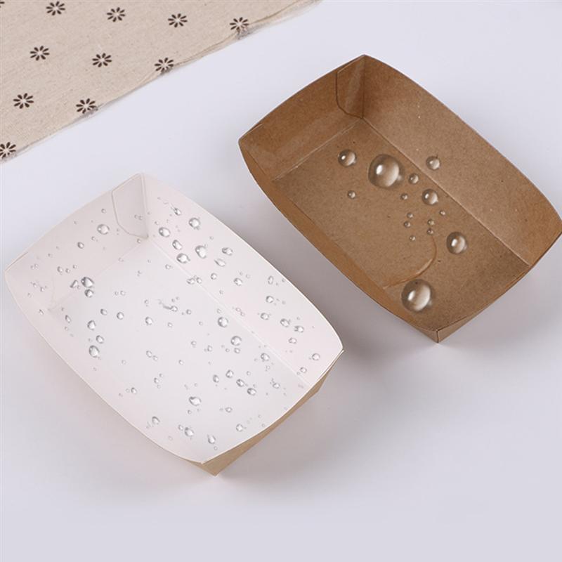 50Pcs Parchment Paper Baking Tools Food Grade Grease Paper Storage Trays Bread Burger Fries Wrappers Cookie Oilpaper Box