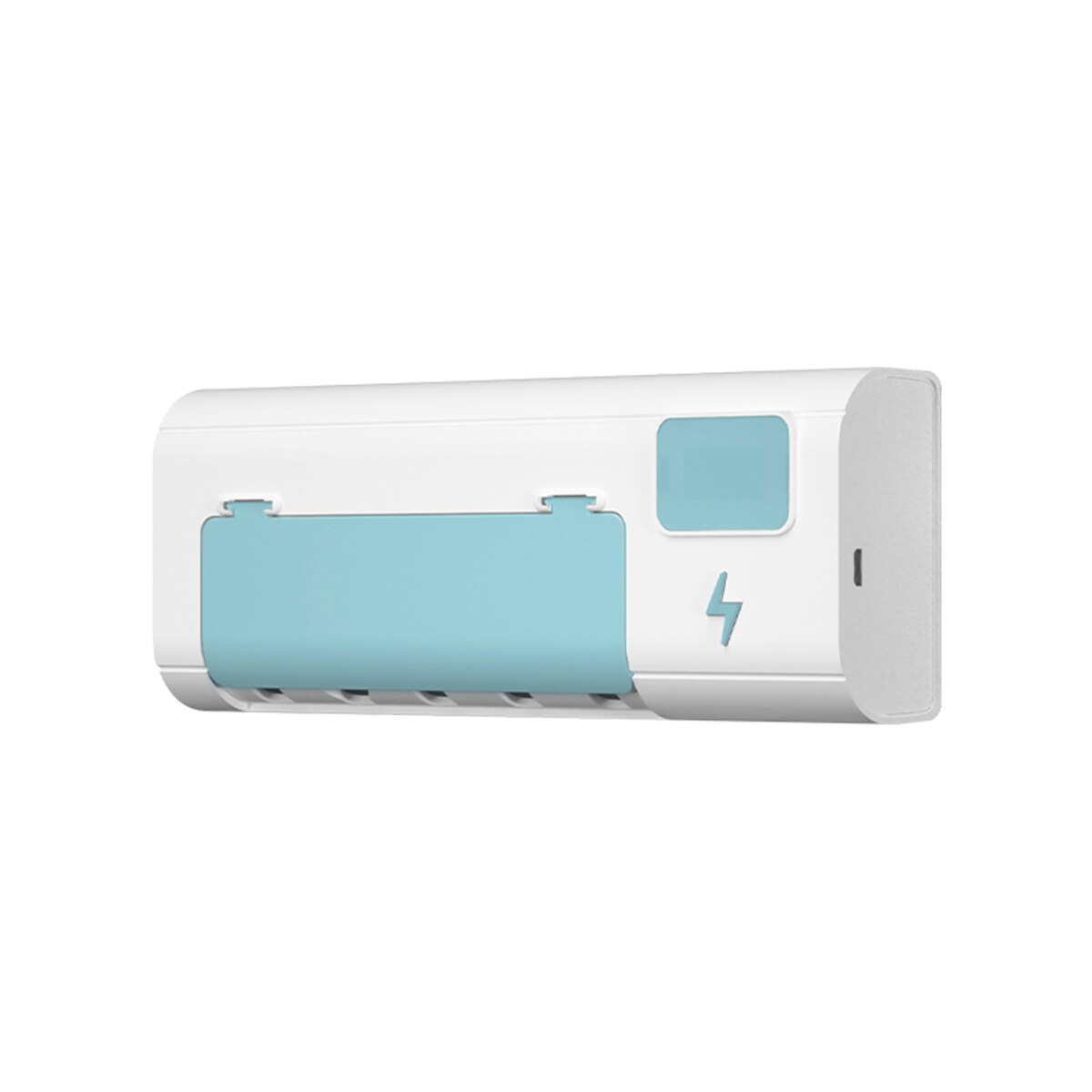 Ultraviolet Toothbrush Sterilizer UV Light Toothpaste Dispenser Sterilizer Wall Mounted Holder Toothbrush Holder Cleaner: Blue
