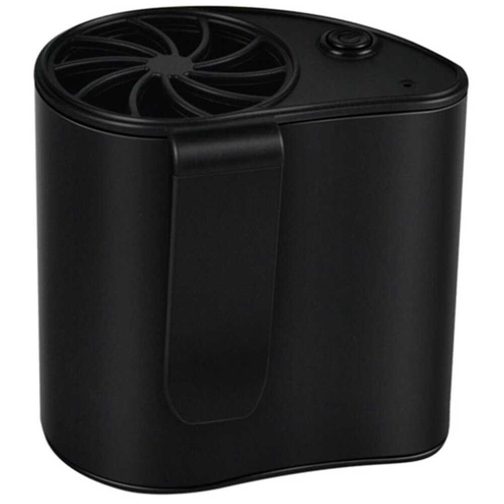 Mini 3- trins mobilt klimaanlæg lille ventilator udendørs bærbar bærbar usb genopladelig taljeklipsbalsam: Sort