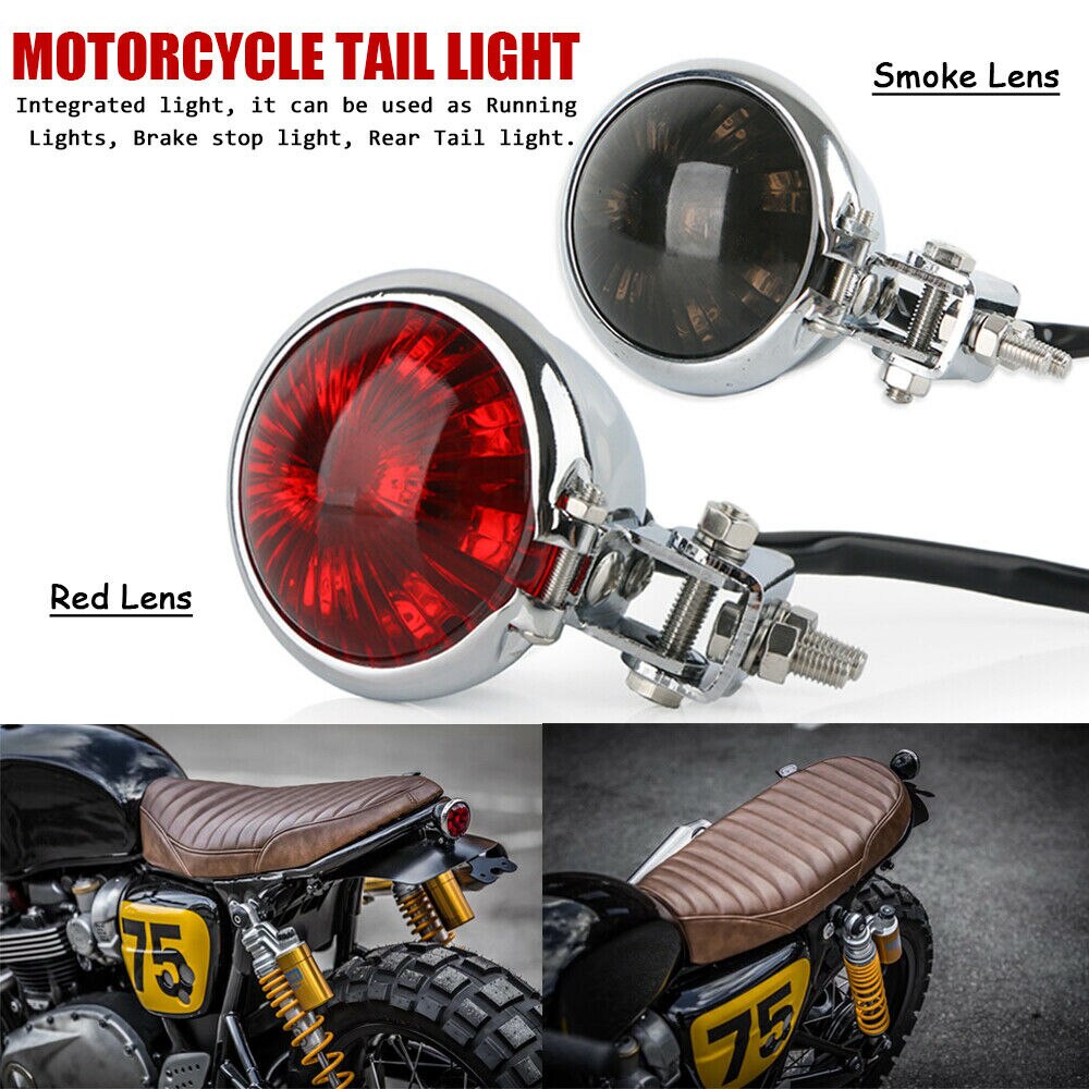 Motorfiets Led Achterlicht Brake Achterlicht Stop Light Lamp Voor Harley Bobber Verstelbare Beugel